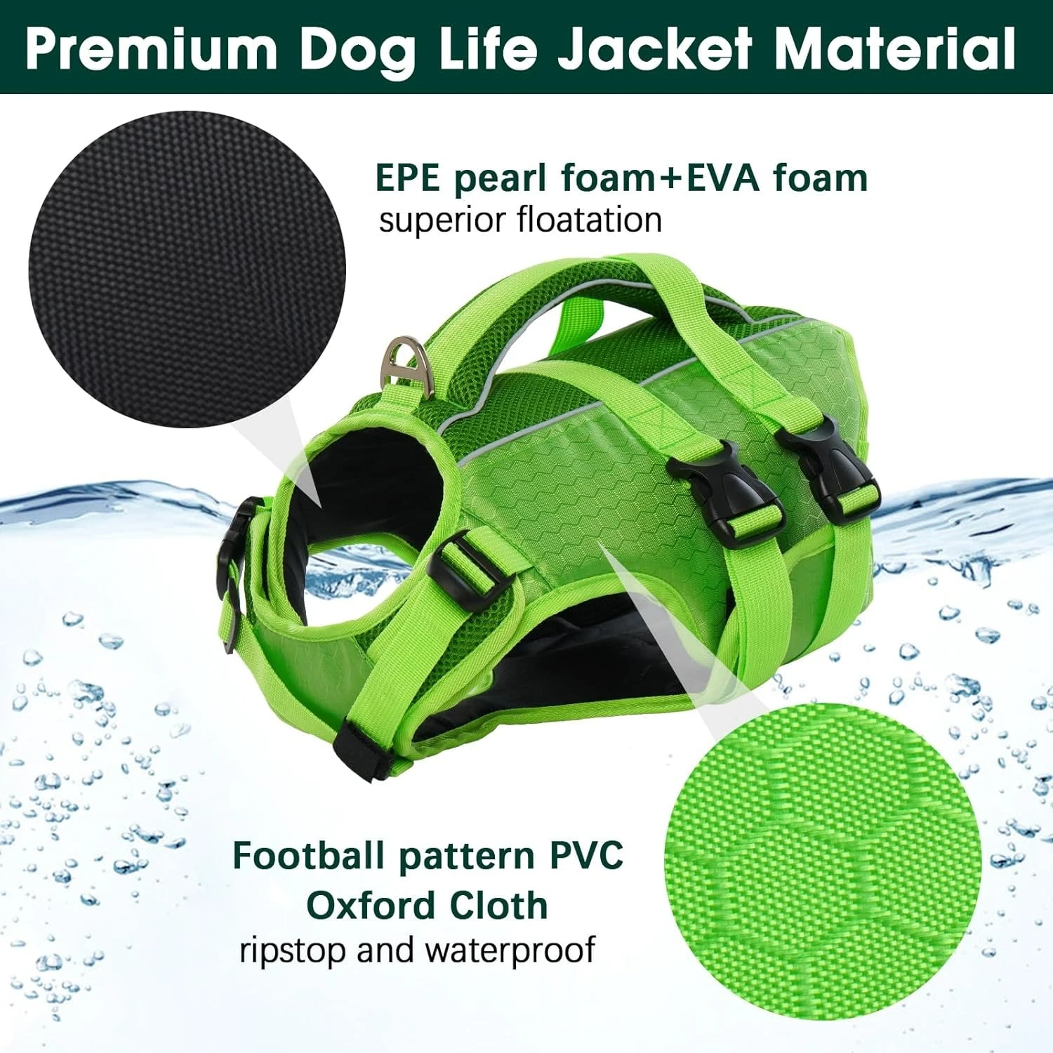 High-Flotation Dog Life Jacket — Adjustable, Reflective & Lightweight